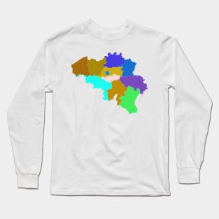 Belgium Color Map Long Sleeve T-Shirt